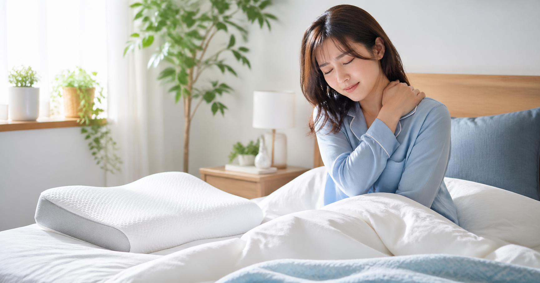 肩こりと枕選びのイメージ