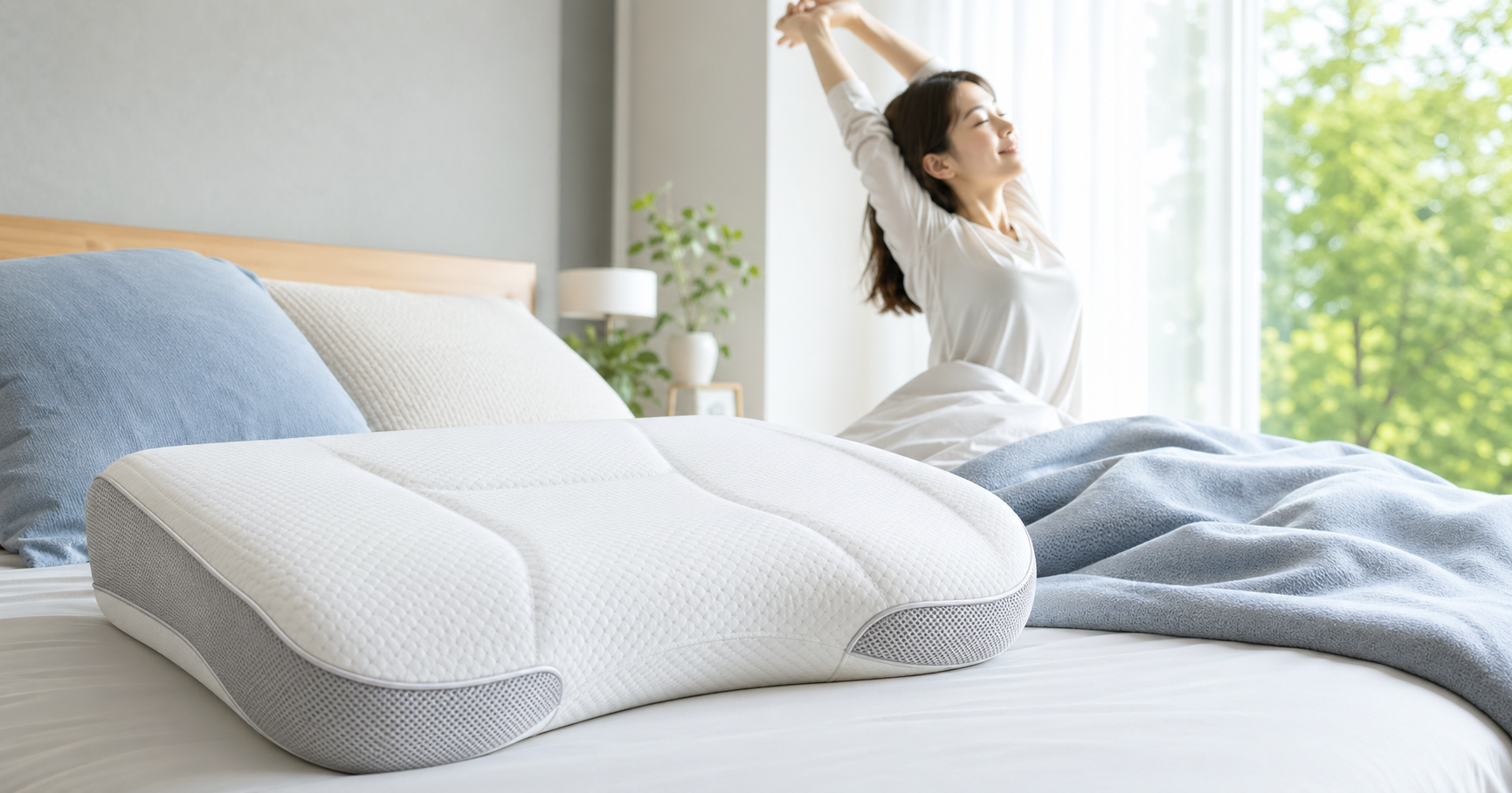 THE MAKURAと朝の寝室イメージ