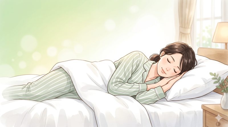 体の歪みとセルフケア・快眠イメージ