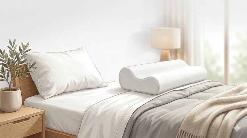 普通の枕とTHE MAKURAの比較イメージ