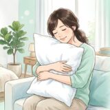 枕を使ったセルフケアのイメージ